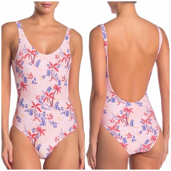 Onia Rachel Palm Tree Print One-Piece Swimsuit NWT Size XS - Picture 1 of 7